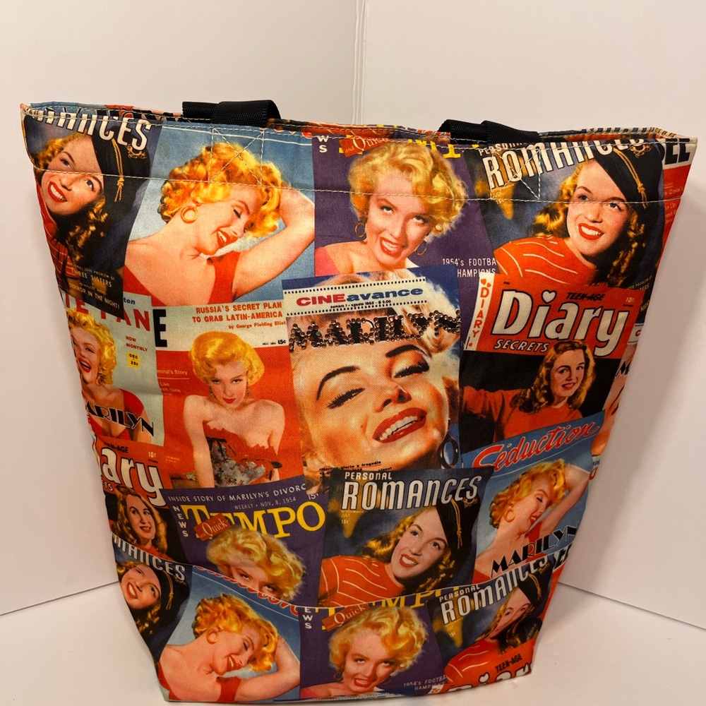 Vibrant Marilyn Monroe Retro Tote Bag